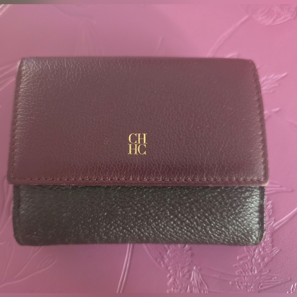 CH Card Holder in Black and Burgundy